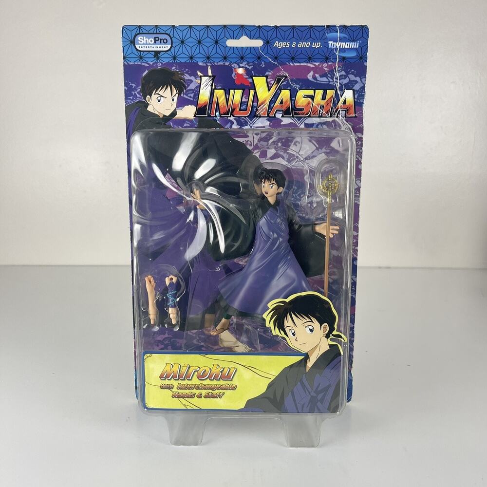 InuYasha Koga Miroku - with Interchangeable Hands & Staff - Toyanami - RARE